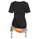 thumbnail image 3 of Camiseta Suelta de Talla Extra de Estampado de Mariposa Rosegal  Camisetas tallas grandes, 3 of 5