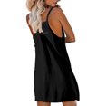 thumbnail image 4 of ICHUANYI Clearance Sleeveless Shorts Color Pocket Zipper One-piece Shorts(Black, XL) ICHUANYI WER2023080900403, 4 of 9