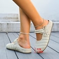 thumbnail image 5 of DIVVce Mesh Pearl Accent Mary Jane Mules For Women Closed Toe Slip On Comfort Casual Footwear, 5 of 8