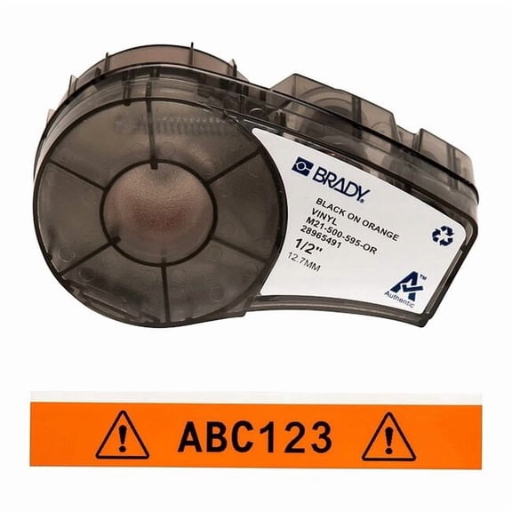 Orange All Weather Vinyl Labels for Brady M210 and M211, 0.5in