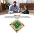 thumbnail image 4 of Board Game Educational Toy, Four Sided Flop Game Pine Wood and Cloth 2 To 4 Players Sturdy Structure Customizable Rules Addition Learning  for Adults for Party Green, 4 of 7