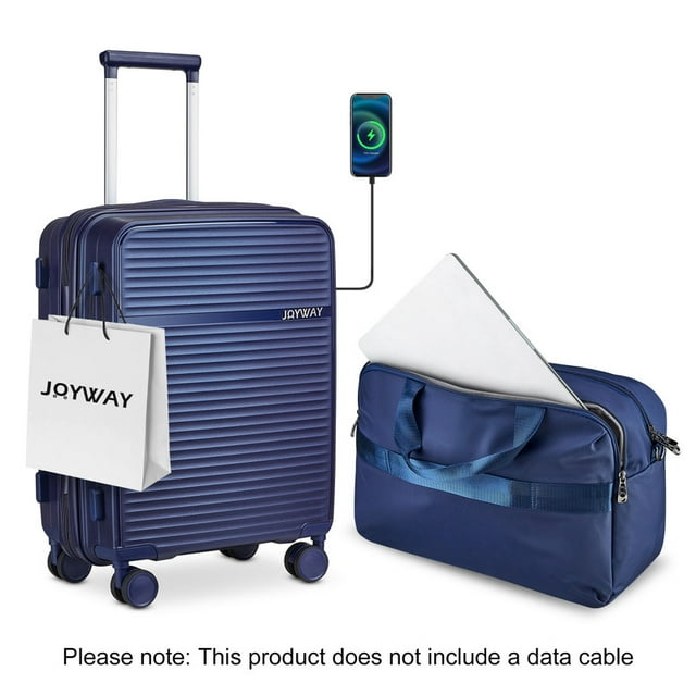 Joyway Ensemble de 2 Valises Cabine 20 Pouces à Coque Rigide avec Roues Pivotantes et Cadenas TSA Valise de Voyage Légère Unisexe