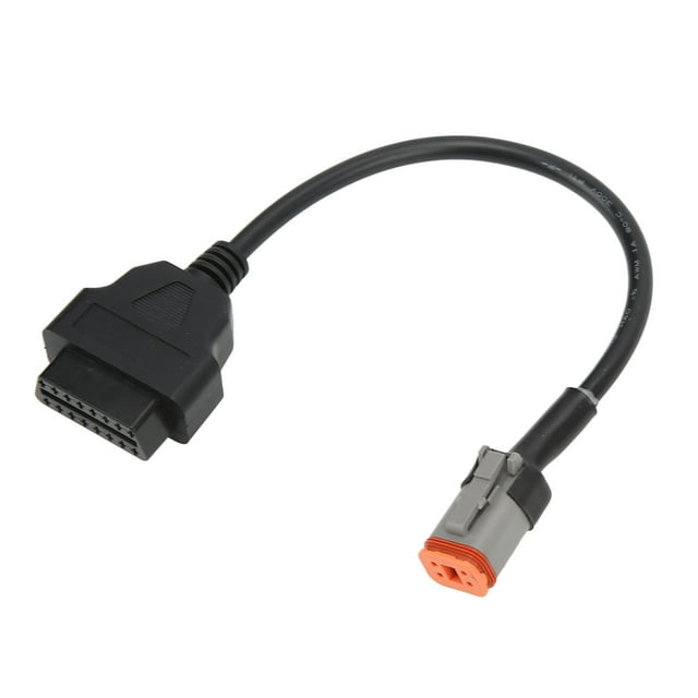 OBDII Diagnostic Cable, ABS 12 To 24V Motorcycle 4Pin To 16Pin Diagnostic Cable Adaptor Diagnostic Cable Code Reader Convertor Scanner Adaptor