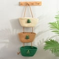 thumbnail image 6 of SLYNSHome Over the Door Hanging Basket,3-Tier Woven Cotton Wall-Mounted Storage Organizer Bag Decorative Hanging Kitchen Baskets, 6 of 6