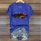 thumbnail image 5 of Camisetas de Manga Corta para las Mujeres de Moda Imprimir Cuello Redondo Camiseta, Mezcla de Poliéster Ligero para Primavera Verano Otoño, 5 of 8