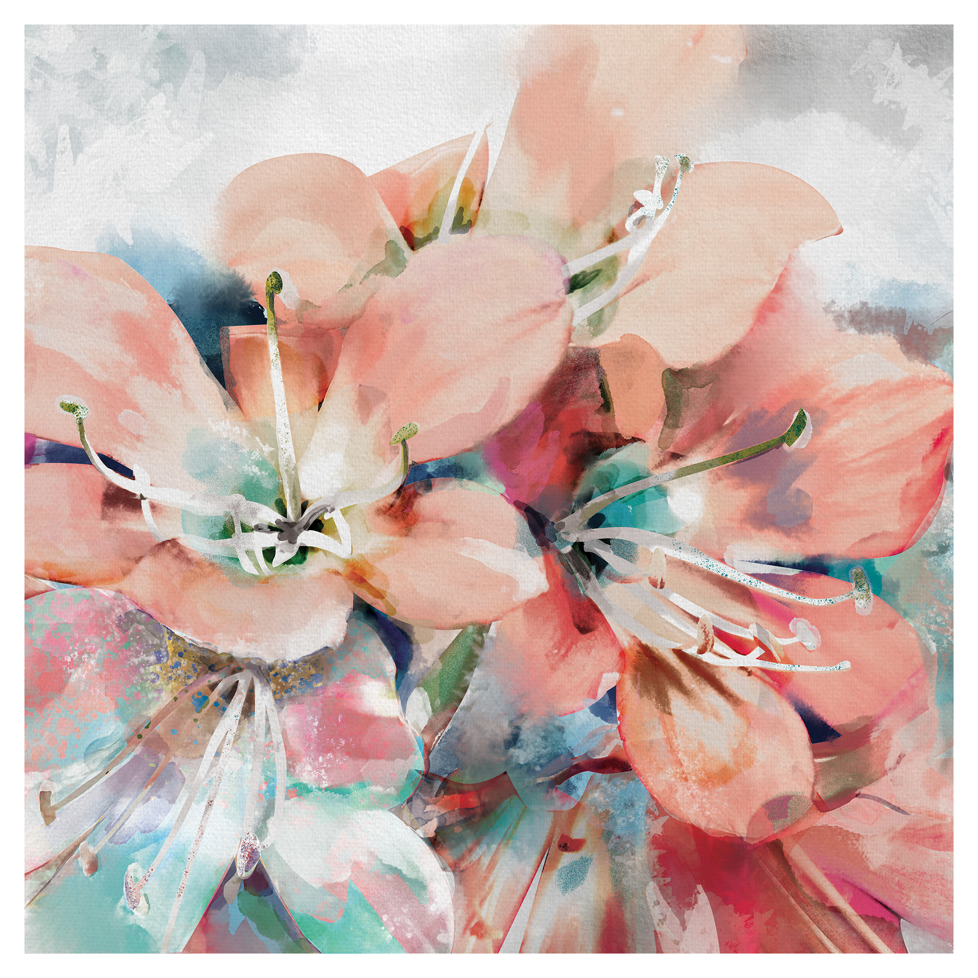 Summer Garden Square by Studio Arts Canvas Art