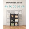 thumbnail image 3 of DIY 6 Cube Storage Organizer Cubbie Storage Modular Bookshelf for Living Room Black, 3 of 8