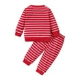thumbnail image 5 of NIEWTR Kids Christmas Pajamas Toddler Girl Santa Feather Trim Button Tops Pants Girls Bow Sleepwear Silk Satin Pjs Set Christmas Sets (2-3 Years,Red), 5 of 6