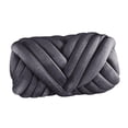 thumbnail image 4 of Hilo grueso de terciopelo de 1 kg para tejer a mano, suave, para crochet, para hacer tú mismo, hilo gigante. Gris oscuro, 4 of 6