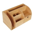 thumbnail image 1 of Organizador de escritorio de madera, estante de almacenamiento, estante de para baño, caja de exhibición con cajón para notas, tocador, espa, 1 of 8
