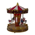 thumbnail image 5 of Northlight LED Lighted and Animated Horses Christmas Carousel Village Display - 11", 5 of 6