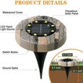 thumbnail image 5 of Luces solares para césped de la serie 6, luces decorativas para jardín, lámpara de suelo, luces de jardín impermeables para exteriores, caminos, patios Lámpara, 5 of 5