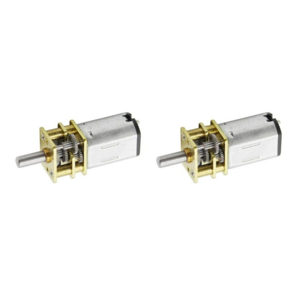 Kenally Mini motor con engranaje CC de desaceleración de velocidad eléctrica de metal 12 V-200 RPM 12V-200RPM 2Conjunto