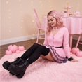 thumbnail image 6 of Voska Women's Bow Knee High Socks, Halloween Cosplay Long Cotton Thigh High Socks H One Size, 6 of 6