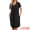 Black, variant on DARING DIVA Women's Pleated Front Short Sleeve Nightgown with Pockets XS Blue Star
