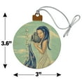 thumbnail image 6 of Aquarius Water-Bearer Zodiac Horoscope Wood Christmas Tree Holiday Ornament, 6 of 6