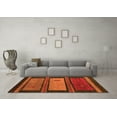 thumbnail image 3 of Ahgly Company Indoor Round Abstract Orange Modern Area Rugs, 6' Round, 3 of 4