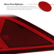 AKKON - For 2004-2008 Acura TSX LED Light Tube Tail Lights Rear Pair Housing - Red Clear Lens