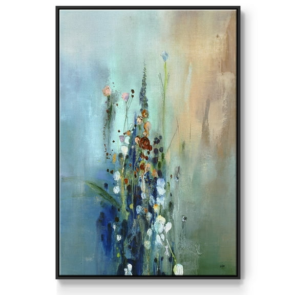 Current Air I Framed Premium Gallery Wrapped Canvas - Ready to Hang - 17 x 25 - Black Floating Frame