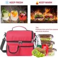 thumbnail image 3 of Bolsa de almuerzo aislada Bolsa de almuerzo portátil de gran capacidad en bolso de tela impermeable esmerilada para mujeres, hombres y estudiantes en la escuela y la oficina JM MX-0140584FYD, 3 of 5