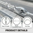 thumbnail image 3 of Uxcell Round U-Bolts with Nut Plate Washer Stainless Steel Round Bend U-Bolts for Boat M6x76x96mm, 3 of 7