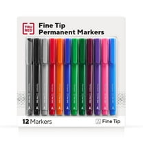 Staples TRU RED Pen Permanent Markers Fine Tip Assorted 12/Pack TR54530