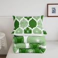 thumbnail image 5 of Homewish Green Boho Stripes Queen Comforter Set,Modern Geometric Comforter Sets Queen,Reversible,3 Pieces,1 Comforter and 2 Pillowcases, 5 of 7