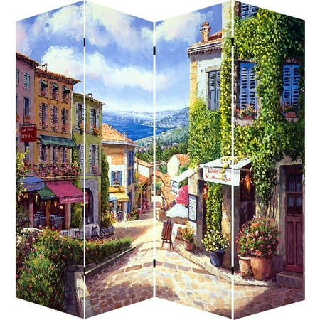 French Provence 4 Panel Canvas Room Divider