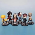 thumbnail image 1 of 6 Pcs Japanese Anime Figures PVC Action Figure with Base Anime Collection Figurine Doll Toys Gift for Fans Children, 1 of 3