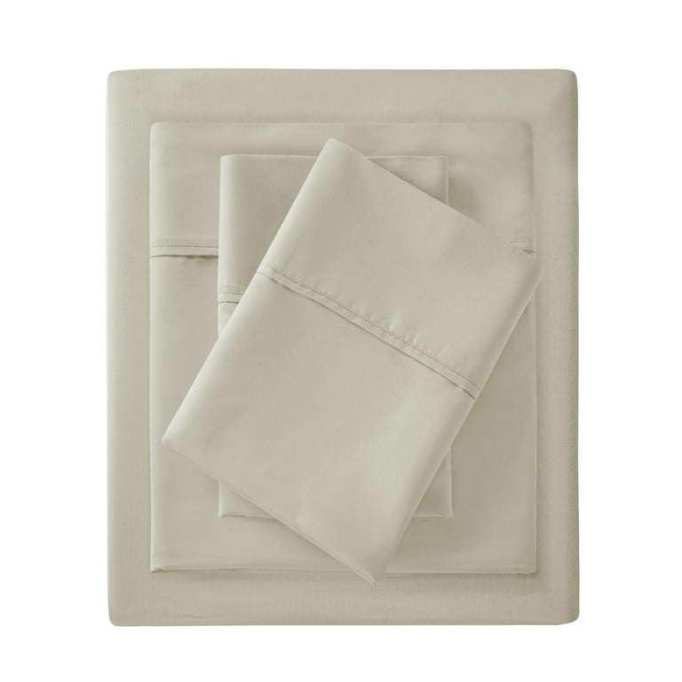 Comfort Classics 1500 Thread Count Cotton Rich 4 Piece White Sheet Set, Cal  King 