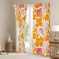 thumbnail image 3 of Feelyou Orange Cherry Blossoms Blackout Curtains Set of 2 (52x84 Each), Garden Flower Floral Window Curtains, Countryside Plant Curtains and Drapes, Blackout Curtains Home Decor, 3 of 6