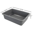 thumbnail image 2 of Plastic Bus Tubs 4-Pack - 32L Large Storage Containers, Grey - Food Grade Bus Tray Boxes for Home, Farm, Garden & Kitchen, 2 of 3