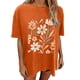 thumbnail image 4 of Faldas Cortas para Mujeres, Impresión de Flores Casual Oversized Camiseta de Manga Corta Top Hecho de 95% Poliéster 5% Spandex para Primavera Verano, Falda Corta de Verano, 4 of 7