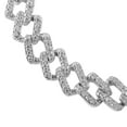 thumbnail image 2 of Moissanite  925 Sterling Silver Platinum Plated Curb Bracelet for Women Jewelry Birthday Christmas Gifts Size 7.25 Inches Ct 2.26, 2 of 8
