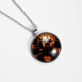 thumbnail image 4 of Cat Glass Circular Pendant Necklace - Sparkling Jewelry for Women, 4 of 5