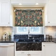 thumbnail image 5 of Yayeee Kitchen Curtains Tier Pair Light Filtering 27"x24" Rod Pocket Short Cafe Window Panel, Christmas Bows, 5 of 7