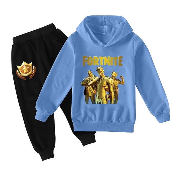 Cadeaux de Noël Fortnite Ensemble de 2 Pcs Motif de Jeu Chandail à Capuchon et Pantalon Filles Garçons Chandail à Capuche chandail Hauts Adolescents Adolescents