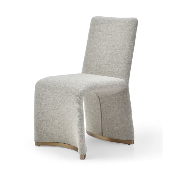 Modrest Kenda Contemporary Grey and Brushed Gold Dining Chair (Set of 2)