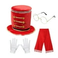 thumbnail image 4 of Conjunto de 4 piezas de accesorios de disfraz de Papá Noel para adultos para juegos de rol. rojo, 4 of 8