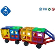 Magblock Magnetic Tiles Car Truck Expansion Set, 2 Piece Magnet Toy