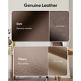 thumbnail image 4 of Cottinch High Back Ribbed Genuine Leather Office Chair Adjustable Ergonomic Computer Chair,Brown,1pc, 4 of 10