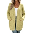 thumbnail image 2 of Lmnyox Women's Long Sleeve Cardigan Plain Open Front Cardigan Sweaters Casual Knit Cardigan with Pockets, 2 of 8