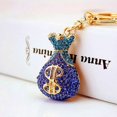 thumbnail image 3 of Dollar Symbol Shape Keychain Keyring Sparkling Crystal Rhinestones Key Chain Creative Gifts Accessories, 3 of 5