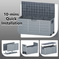 thumbnail image 4 of Ktaxon 75-Gallon Collapsible Deck Box with Wheels, Black Resin Outdoor Storage for Garden & Patio, 4 of 12