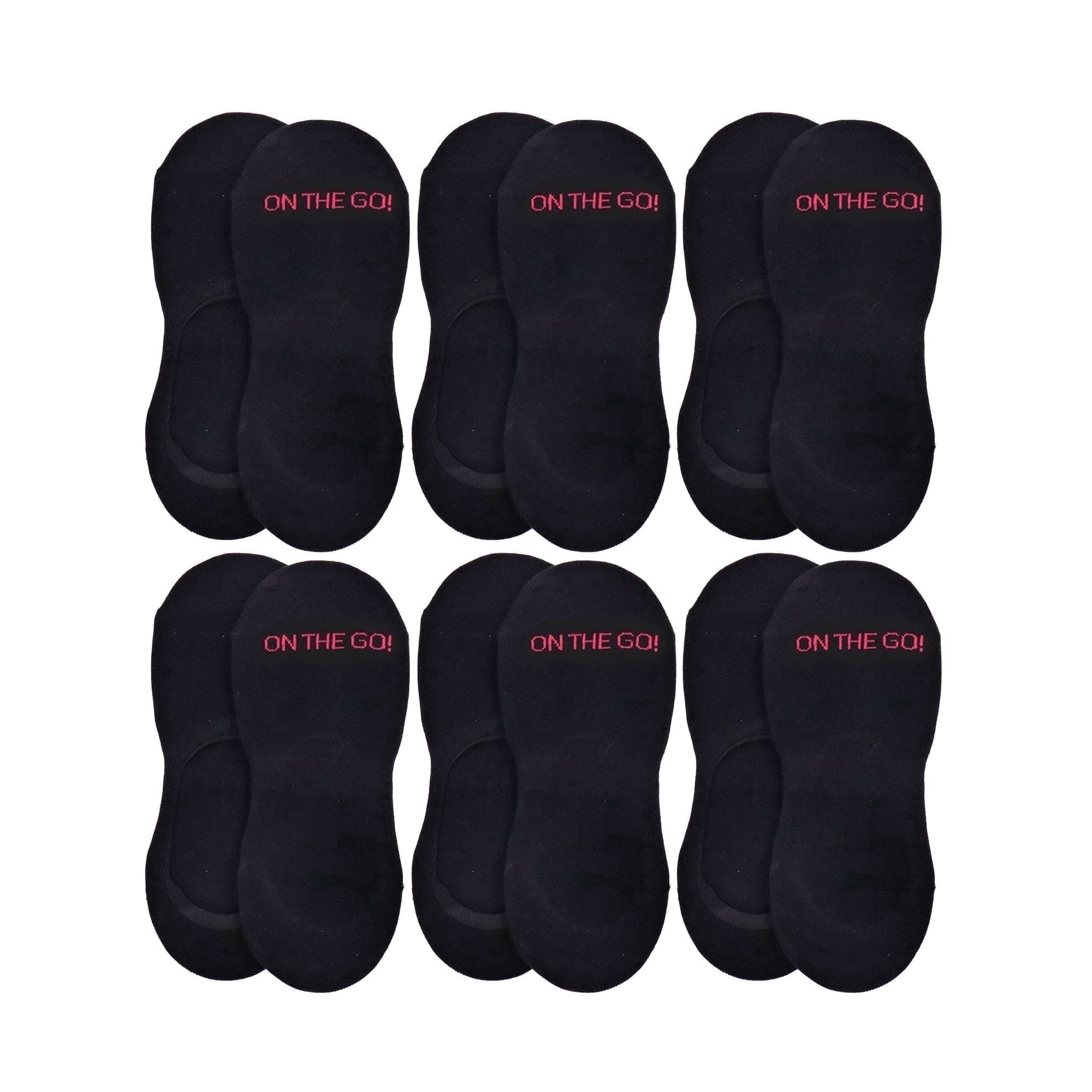 On the Go Women's Athletic Liner (6 Pair Pack, Black)