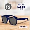 thumbnail image 5 of Plastic Tahiti Sunglasses Set of 10, Bulk Pack - UV Protection, Perfect for Party, Beach, Outdoor - Navy, 5 of 5