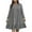 Gray, variant on Womens Plus Size A-Line Dress Ruffle Hem Knee Length Dress Fall Casual Long Sleeve Crewneck Cute Dresses