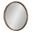 Kate and Laurel Hutton Round Decorative Wood Frame Wall Mirror, 30 Inch