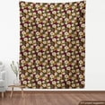 thumbnail image 4 of Ambesonne Tropical Abstract Fabric by the Yard Upholstery, Family Memories, 3 Yards, Apricot Beige and Maroon, 4 of 5