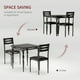 thumbnail image 3 of Yeshouse Mesa de comedor para 2, mesa de comedor y sillas de 2, 3 piezas de mesa de comedor con patas de mesa de espiral para espacios pequeños, cocina, apartamento, negro, 3 of 7